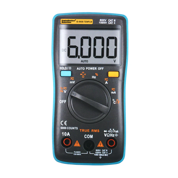 Imagen de Tester digital profesional con medidor de temperatura IS-9606-TEMP