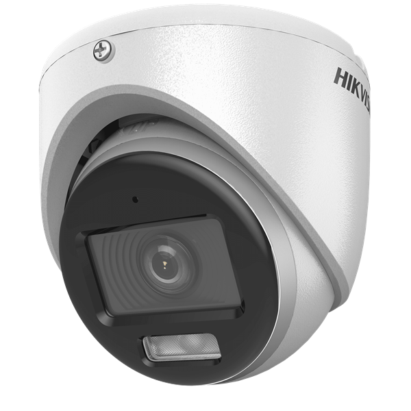 Imagen de HIKVISION CÁMARA TURRET 2MP COLORVU LUZ HÍBRIDA DS-2CE70DF0T-LMFS | 4 EN 1 | AUDIO | IP67